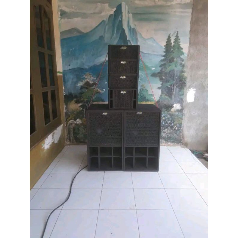 Paket Sound Miniatur Rumahan 15 inchx2