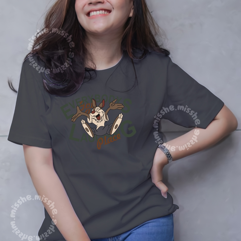 COD ID - Tshirt Motif Kaos DTF all the chipmunk laughed / Kaos Katun Wanita / Baju Kaos Wanita Terba