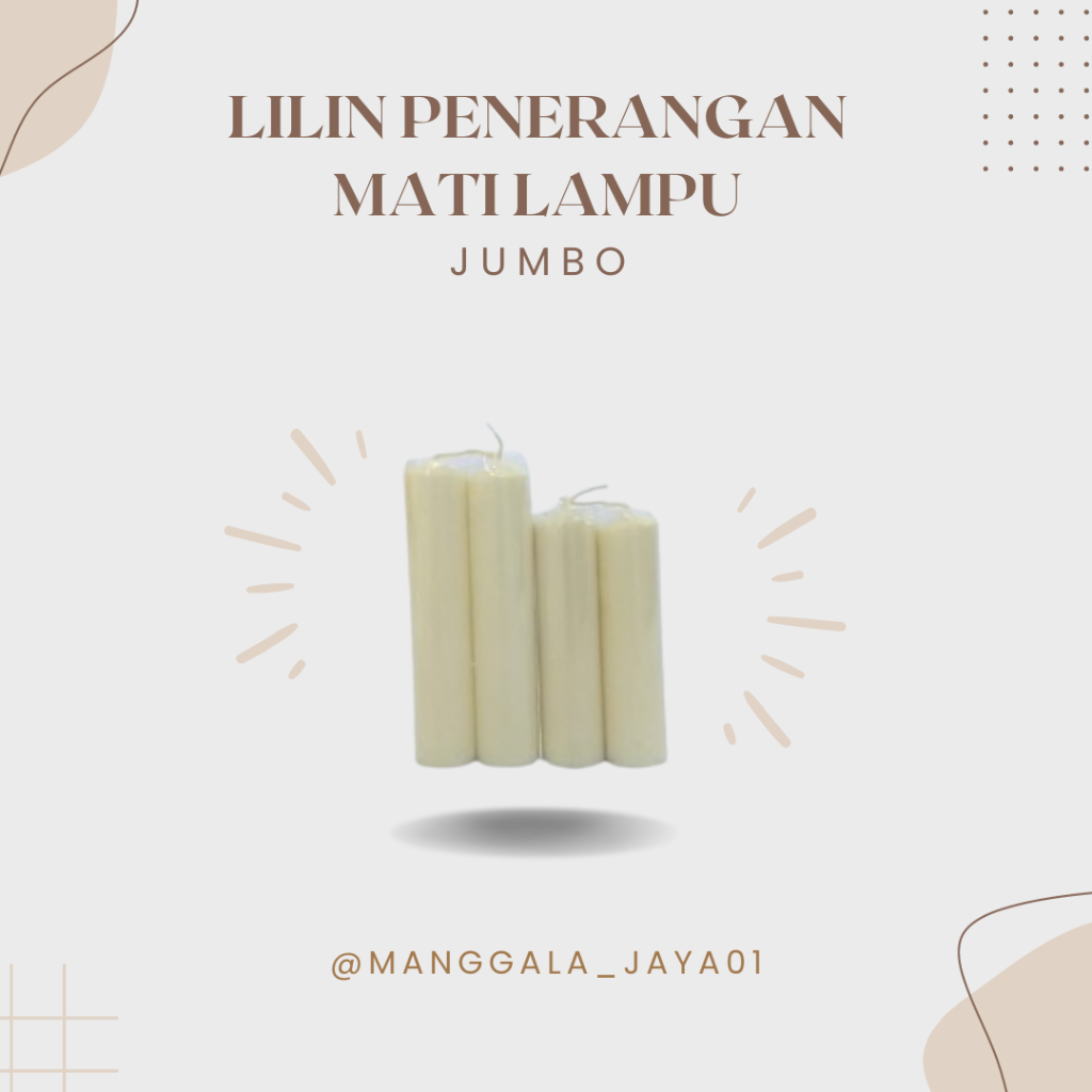 LILIN MATI LAMPU PUTIH JUMBO / LILIN DOA