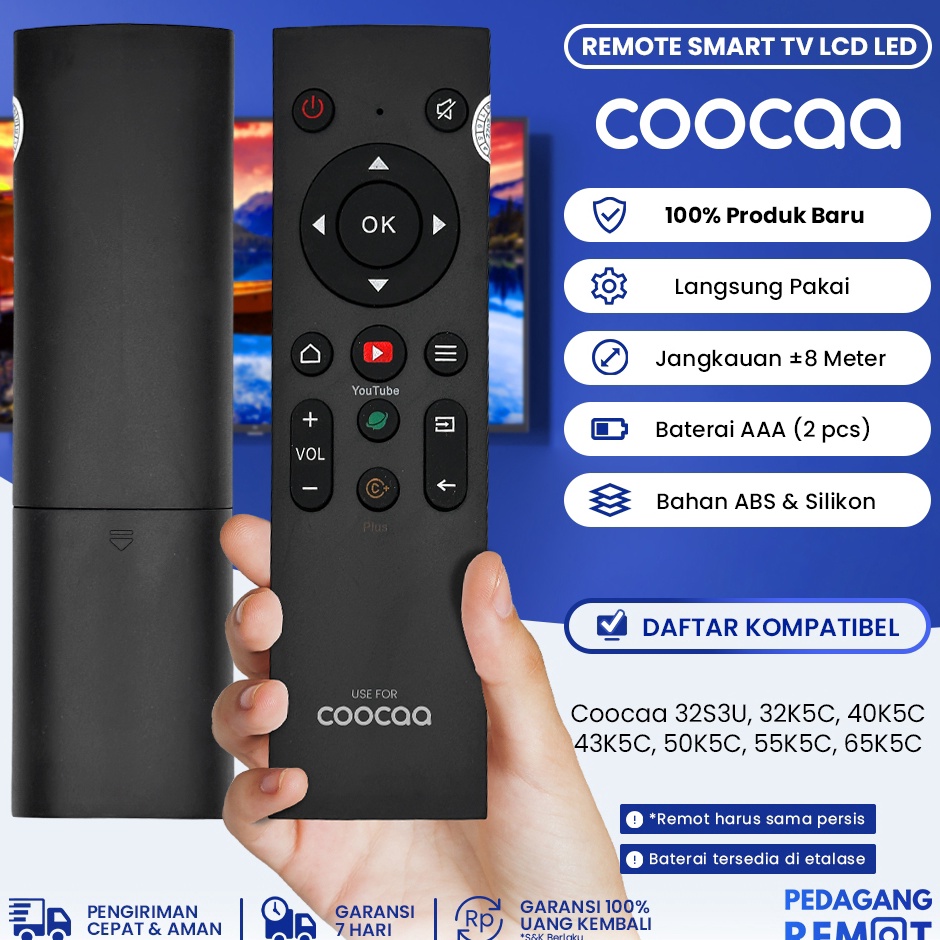 fd Remot Remote TV Coocaa Android Digital Smart TV 32S3U Remot TV Coocaa LCD LED Smart TV