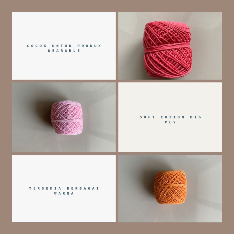 Benang Rajut Soft Cotton Big Ply/ scb