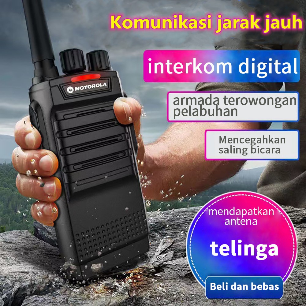 Handy Talky Motorola GP-9010 walkie talkie, jarak panjang 20 kilometer, frekuensi ultra-tinggi, 15 w