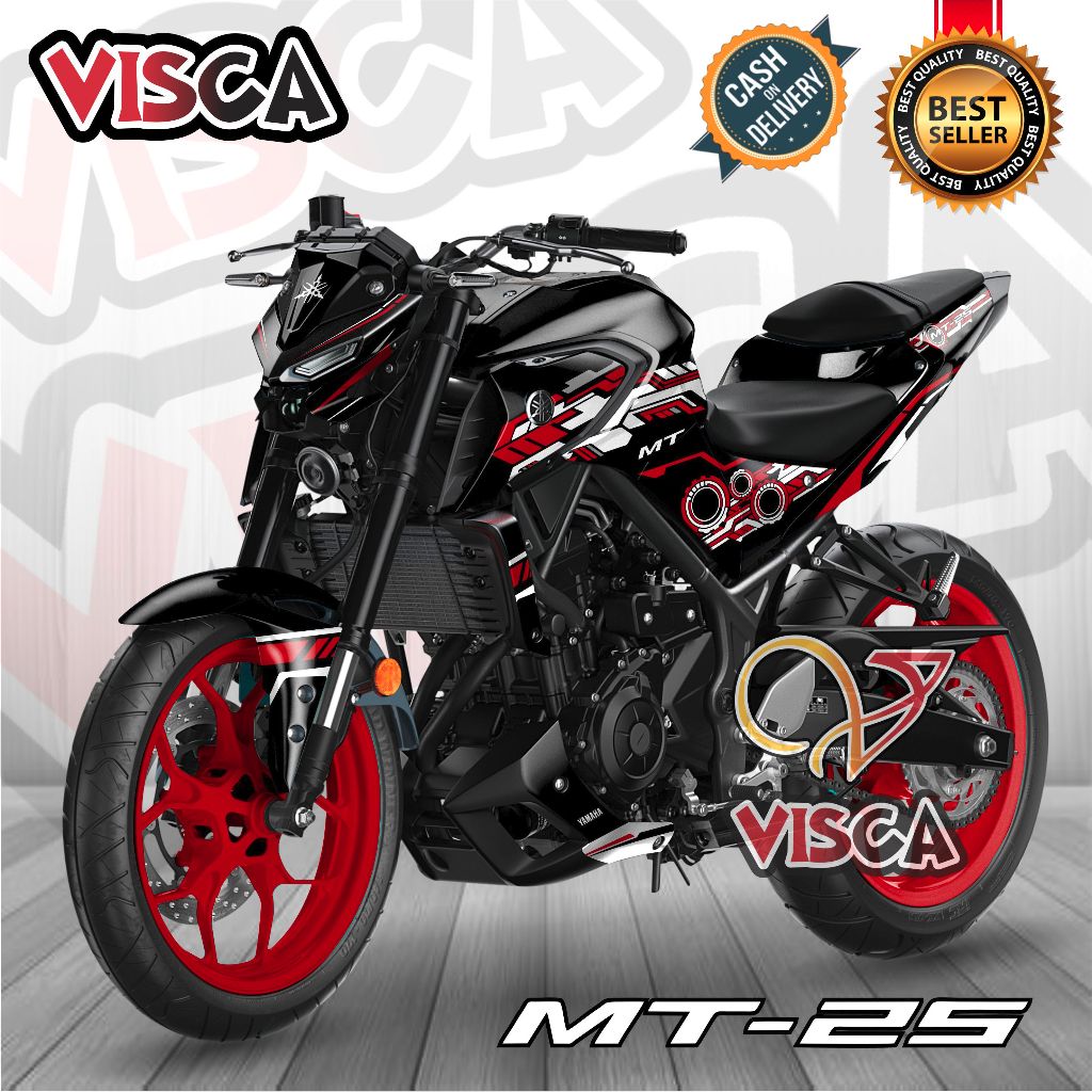 Stiker Decal Yamaha MT 25 NEW Dekal Mt 25 Striping Mt 25 Variasi Decal Mt 25 NEW Full Body HITECH