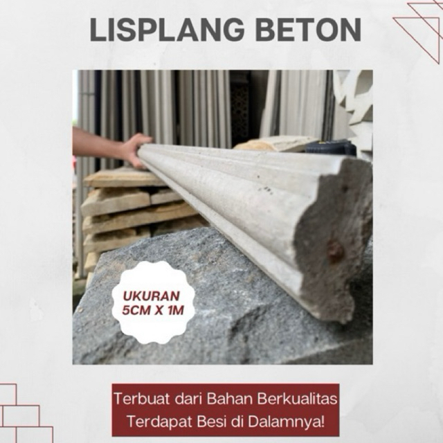 Lisplang beton 5 cm x 1 m | lisplang minimalis, lisplang, lisplang cor beton, lisplang tempel, lis p