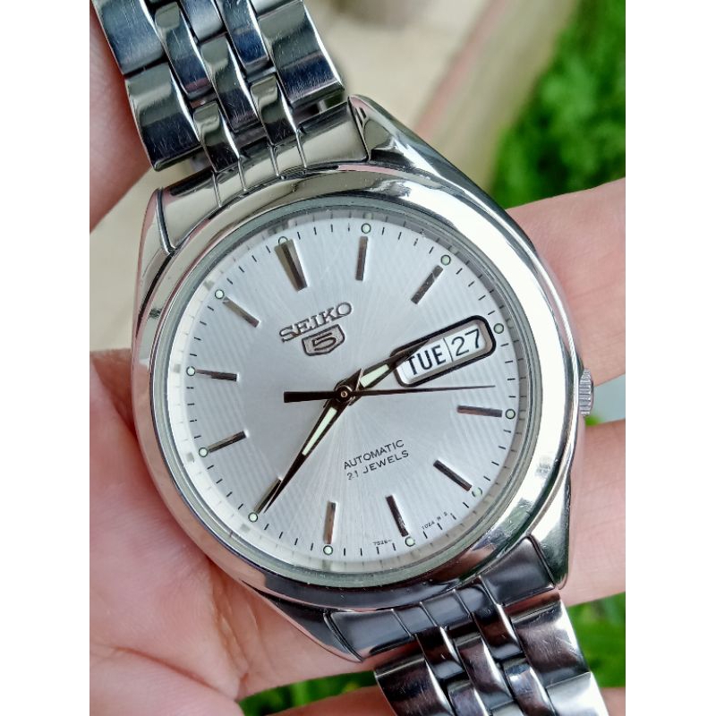 Seiko Automatic cal 7s26-03V0 Silver Dial Tekstur
