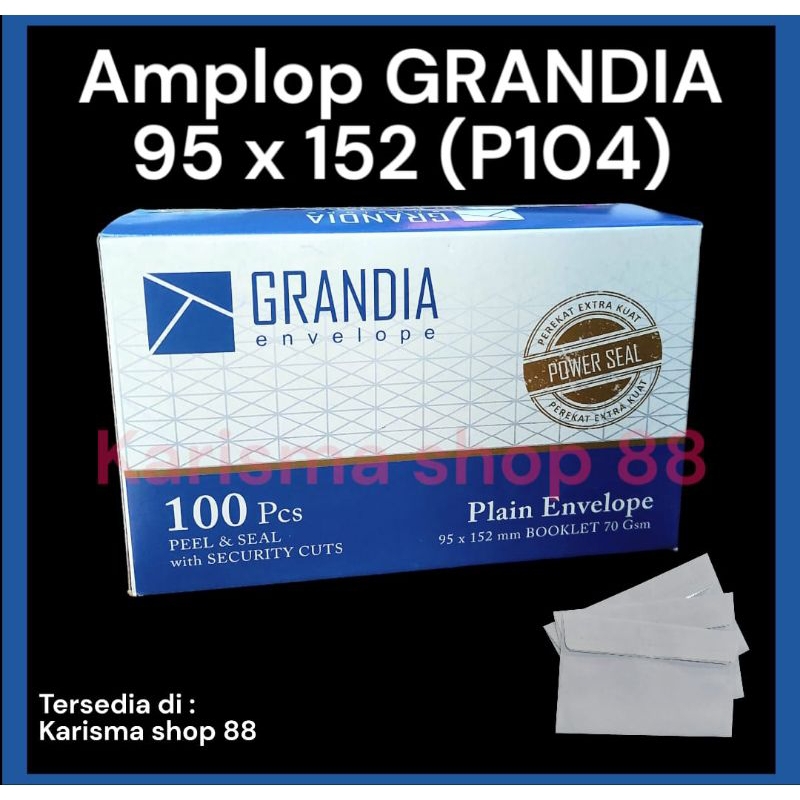 

Amplop Putih Grandia isi 100 pcs ( P104 ) / Amplop polos