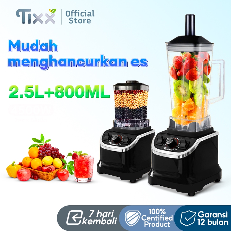 TIXX Blender Multifungsi 2.5L 450W 2 in 1 6 Pisau chopper Juicer Foodgrade Blender Kapasitas besar