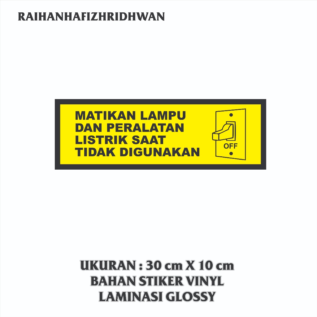 

STIKER VINYL MATIKAN LAMPU