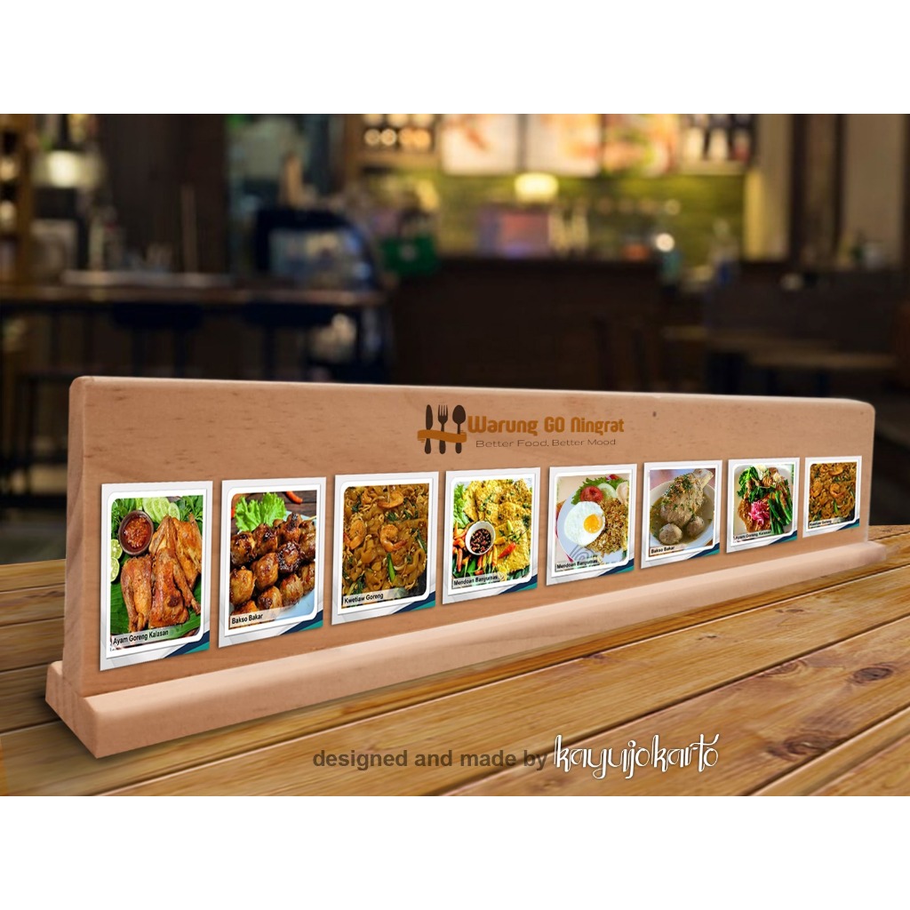 

papan menu kayu//menu restoran/cafe/tempat makan