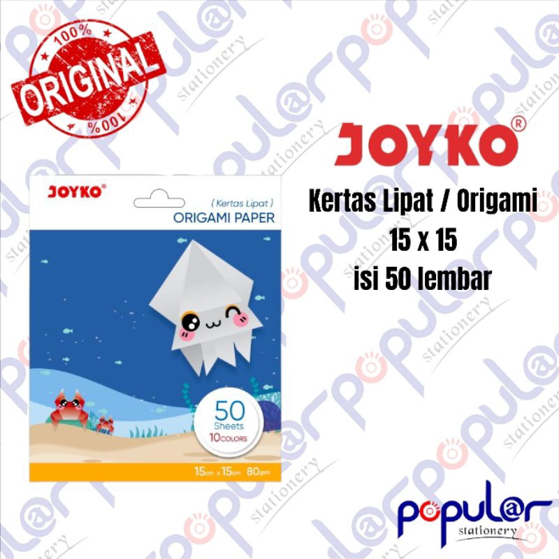 

Kertas Lipat / Origami Joyko 15 x 15 isi 50 Lembar