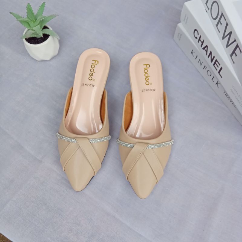 Bustog Sepatu Wanita Diamond - Fladeo - Hak 3 cm - Pantofel Harian Wanita