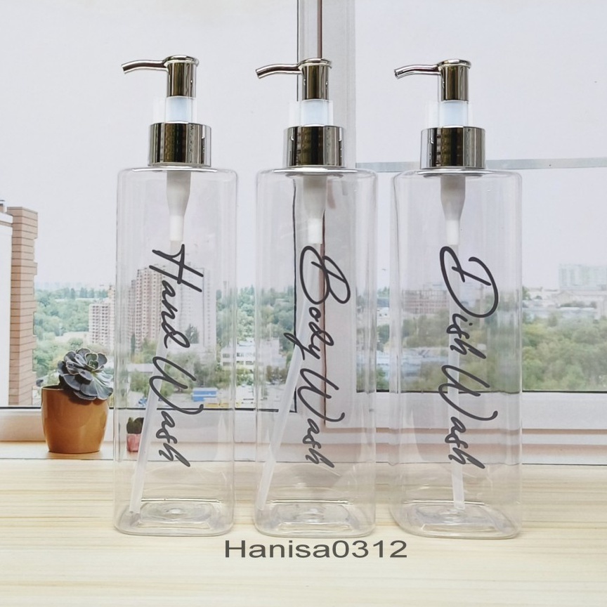 Botol Sabun Cair Travel 5ml Kotak Bening Luxury Silver Botol Isi Ulang Sabun Cair  Botol Refill Pump