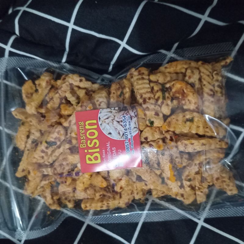 

Basreng Bison pedas daun jeruk/ Basreng kriuk