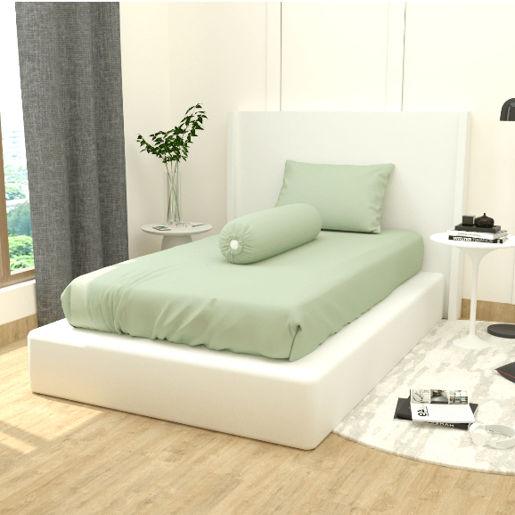 Pop Color Sage Green - Sprei Set Tanpa Bedcover - Valenita Collection