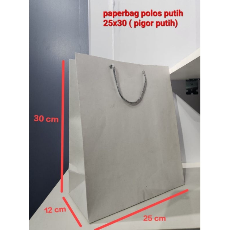 

paperbag polos putih 25x30 (Pigor putih)