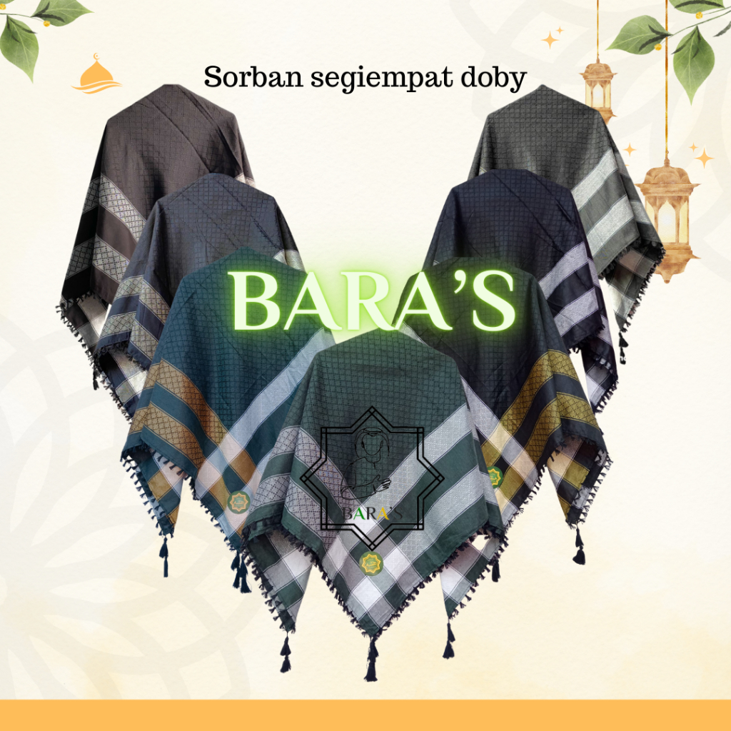 Sorban Ronce Segiempat / kerudung sorban / Hijab sorban / sorban kepala