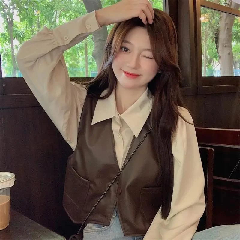 Rompi Kulit Wanita / vest Leather