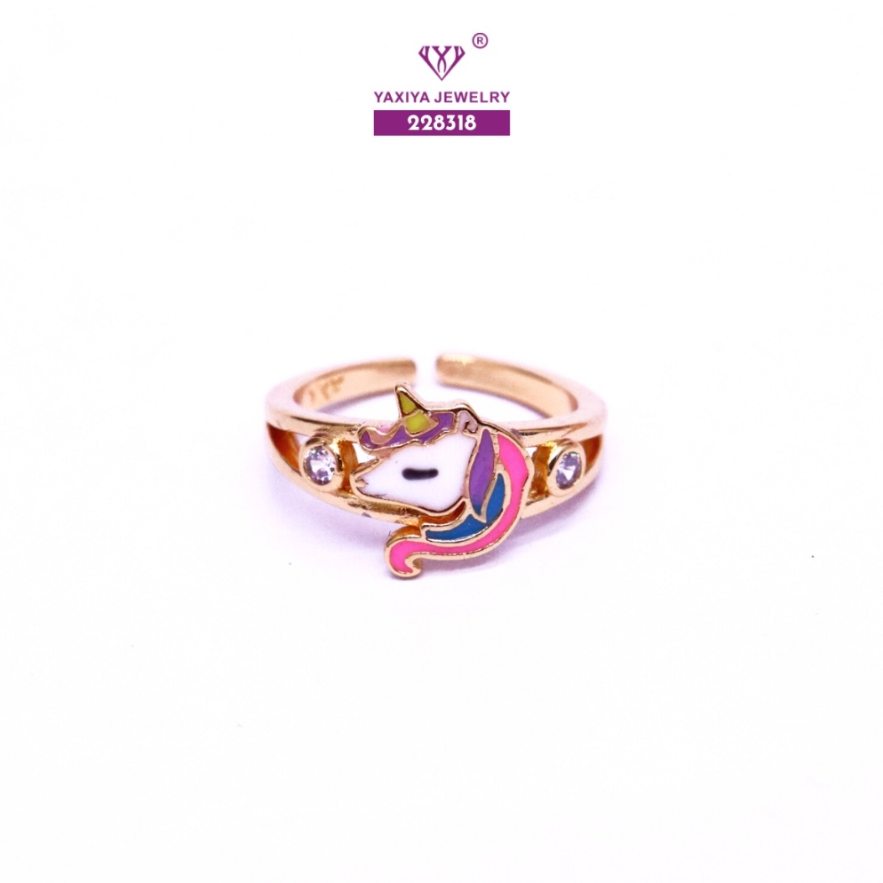 Sale plus Yaxiya Cincin Anak Kuda Poni Perhiasan Lapis Emas 18K 6