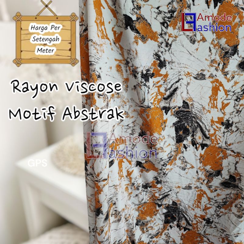 Rayon Viscose Motif Abstrak