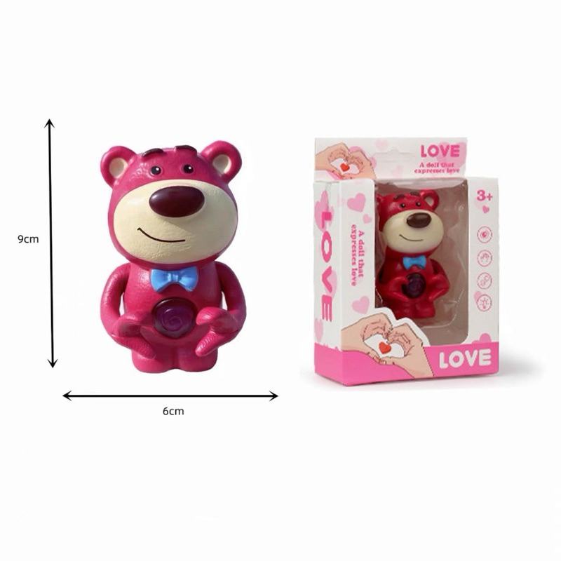 [Versi audio] I love you Lampu Figure Kartun Lotso Sanrio Night Light Kawaii 3D LED Cinnamoroll Lamp