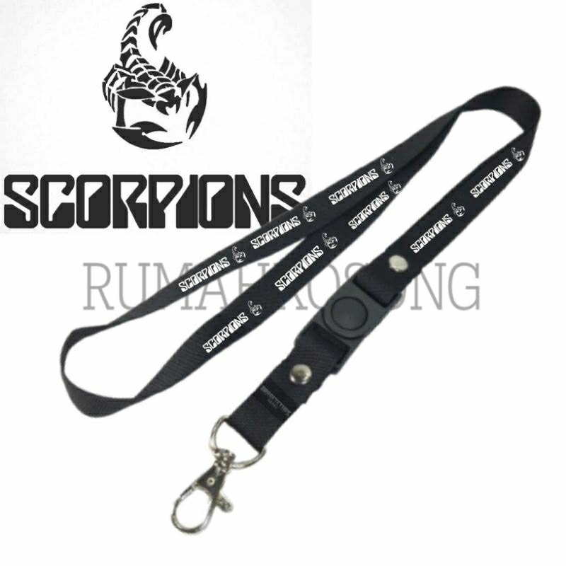 LANYARD SCORPIONS / TALI LANYARD BAND / LANYARD ART / GANTUNGAN HANDPHONE NAME TAG KARTU NAMA ID CAR