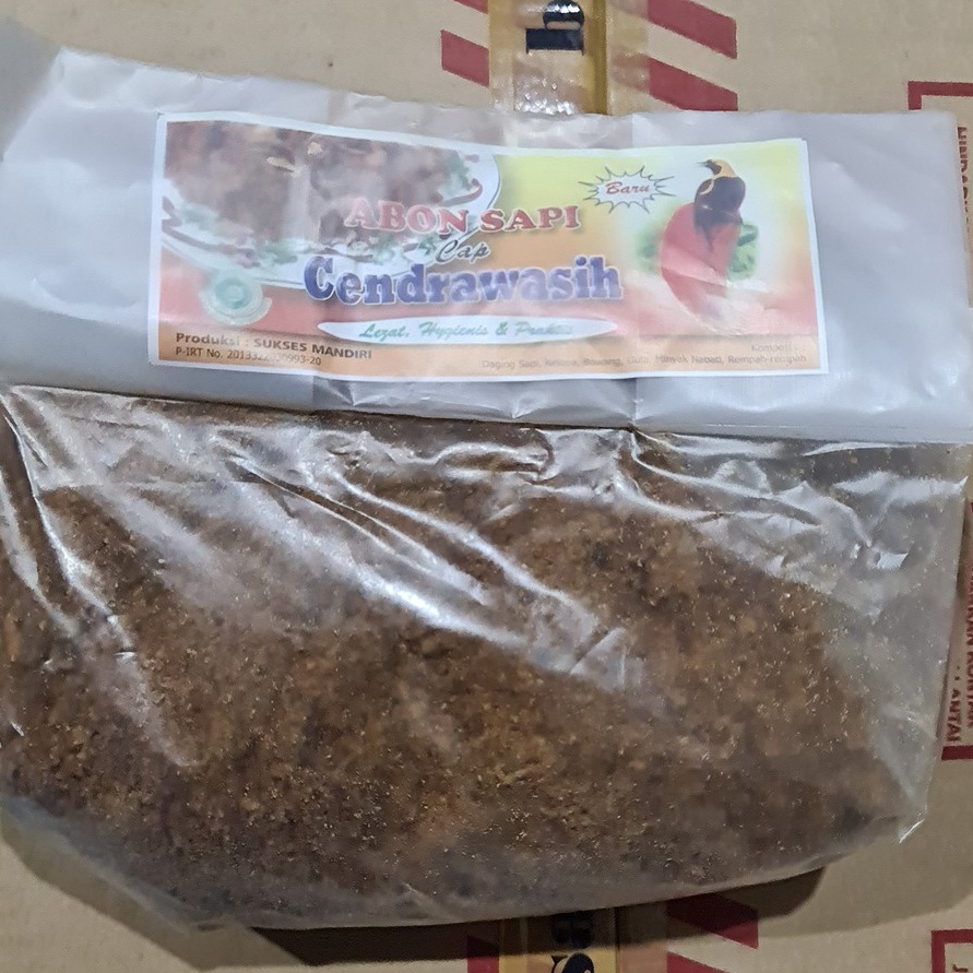 

Terbatas Abon Sapi Cap Cendrawasih 1 KG