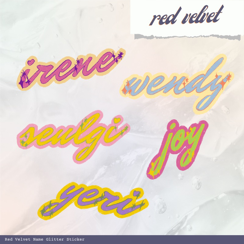 

Stiker Nama Glitter Red Velvet