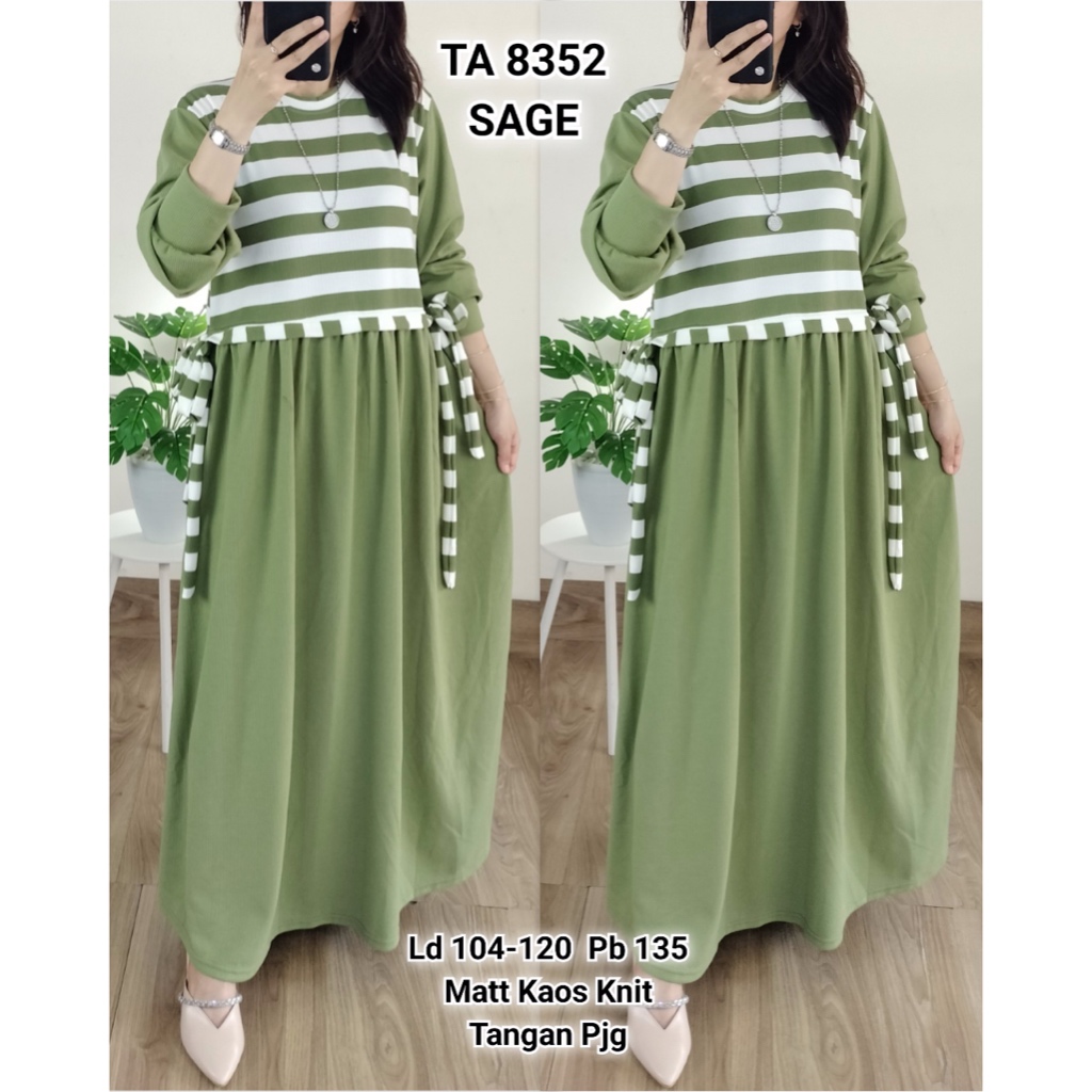 8352 Maxi Dress Kaos Knit Salur Import