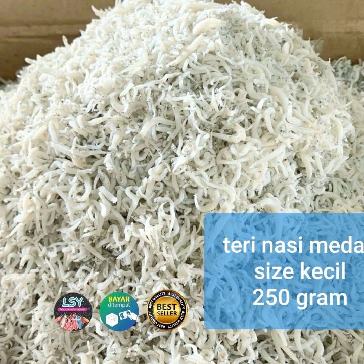 

Super ikan asin teri nasi medan size kecil 25 gram