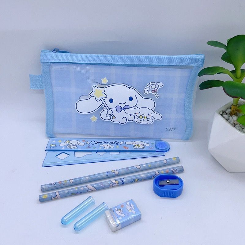 

D3W! SL88 - Pouch Set Perlengkapan Alat Tulis Anak Sekolah / Set Stationary Sekolah Lucu Motif