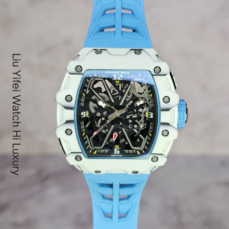 Richard Mille RM 35-03 NTPT Carbon Blue Strap Rubber Fullset