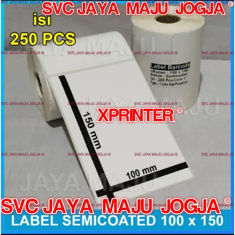 

[ XPRINTER ] 100 X 150 - 1 LINE SEMICOATED - FACE OUT - ISI 250 PCS || CORE 1" || LABEL BARCODE THERMAL TRANSFER PAKAI RIBBON - KERTAS STICKER RESI A6 || 100X150 - XPRINTER - TT426B TT426 B TT 426B TT 426 B