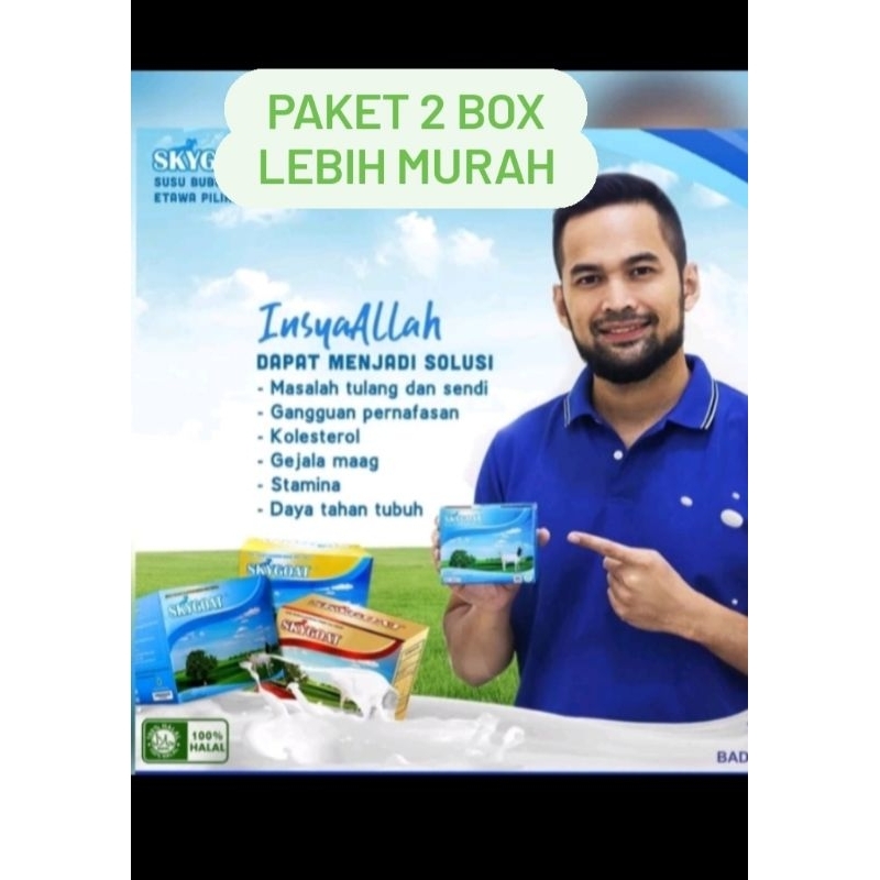 

susu skygoat PAKET ISI 2 BOX , rasa original dan coklat boleh mix