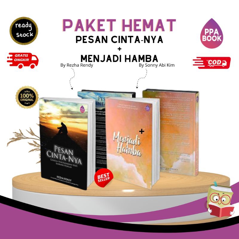 buku pesan cintaNya by rezha rendy | buku menjadi hamba by sonny abi kim original ppa book paket hem