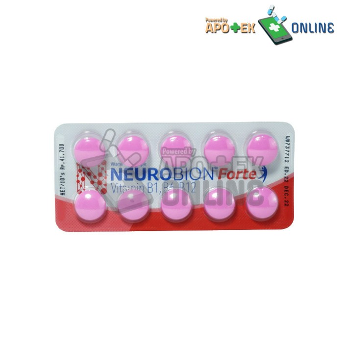 1 Strip Neurobion Merah Pink Forte isi 10