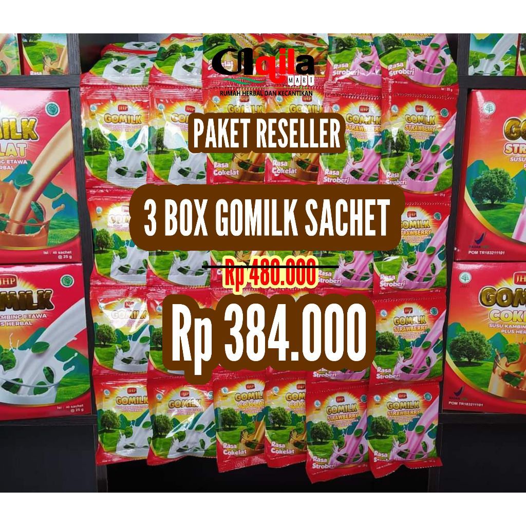 

SUSU GOMILK SACHET 3 BOX PAKET RESELLER RASA BEBAS PILIH