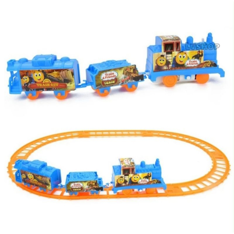 Mainan kereta train set track kereta mini