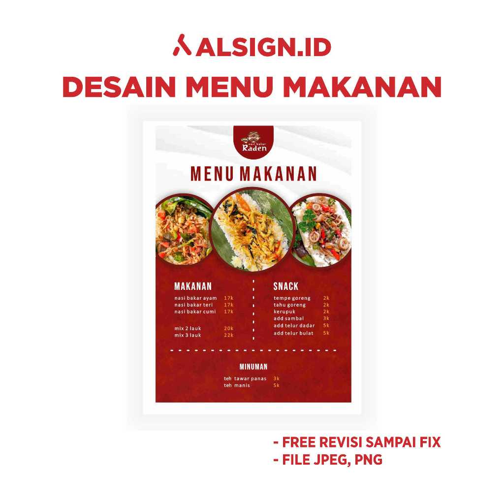 Jasa Desain Buku Menu Makanan Restoran Revisi Sampai Fix