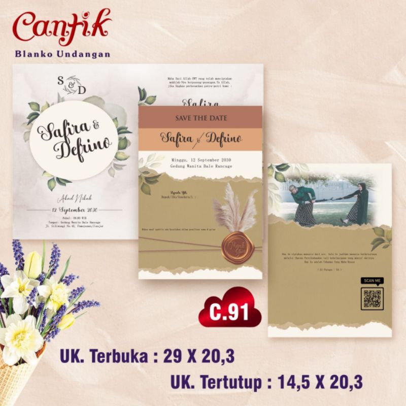 Blanko undangan cantik 91