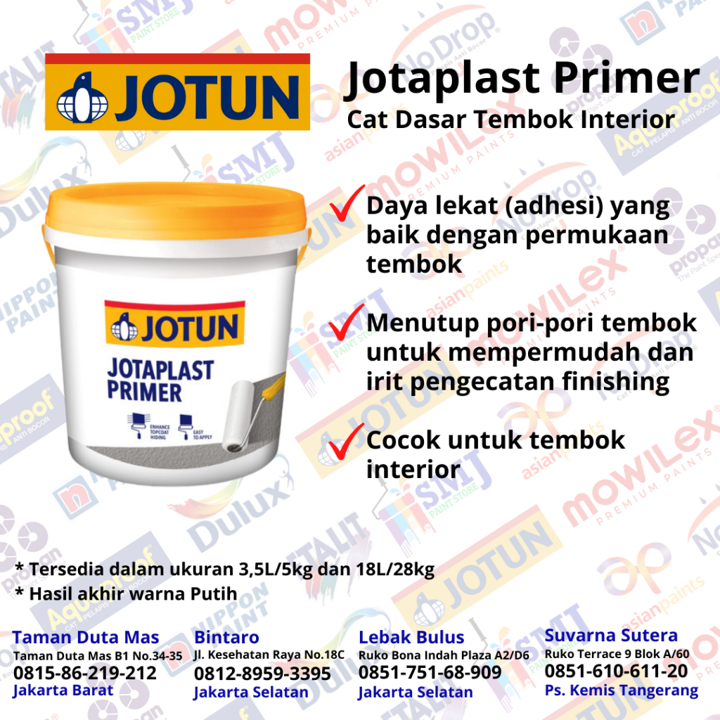 CAT DASAR (SEALER) TEMBOK JOTUN JOTAPLAST PRIMER 18 LITER