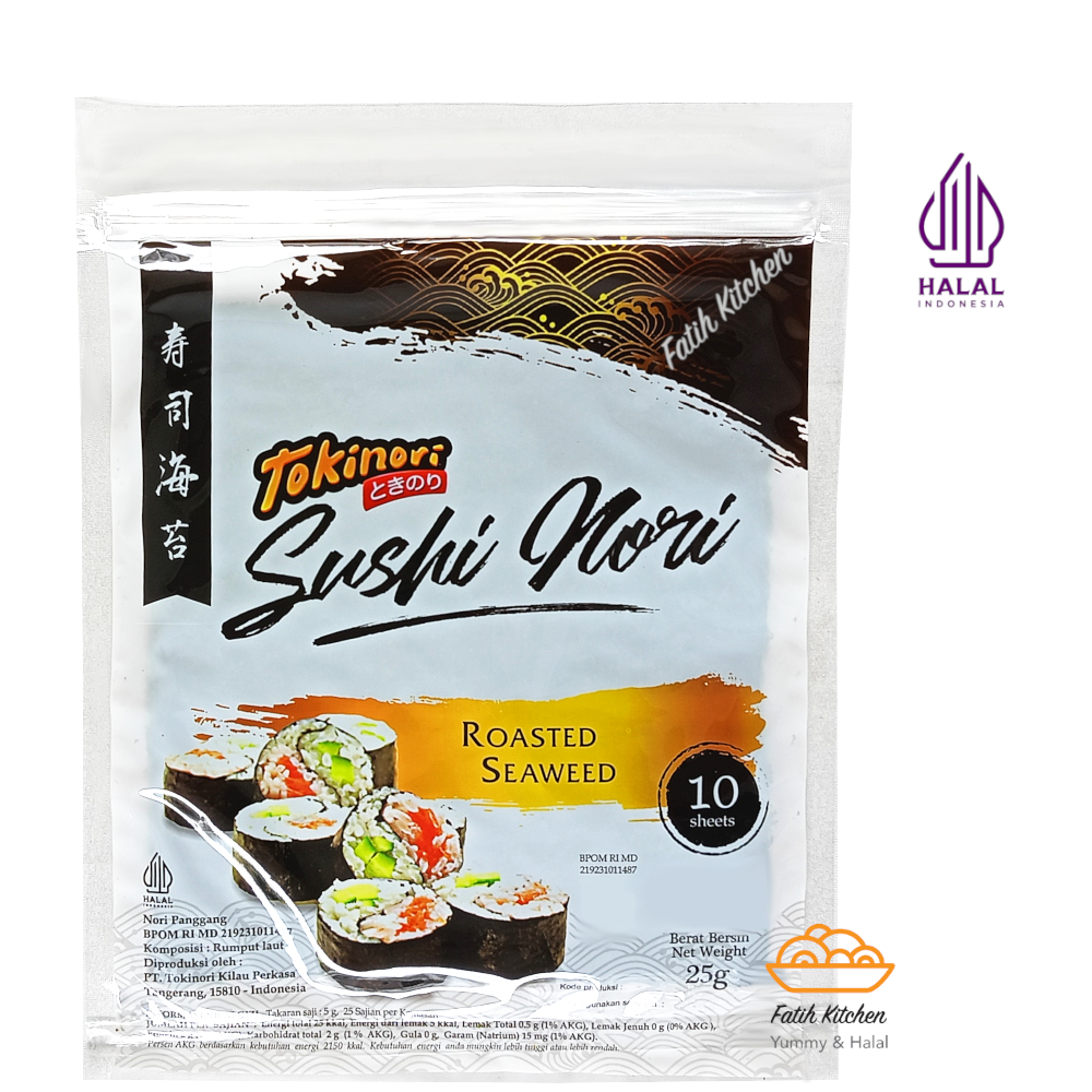 

Tokinori Sushi Nori 10 lembar Halal MUI - Seaweed Rumput Laut