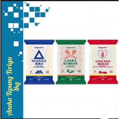 

Aneka Tepung Terigu 1 kg (Segitiga biru, Cakra, Lencana merah)