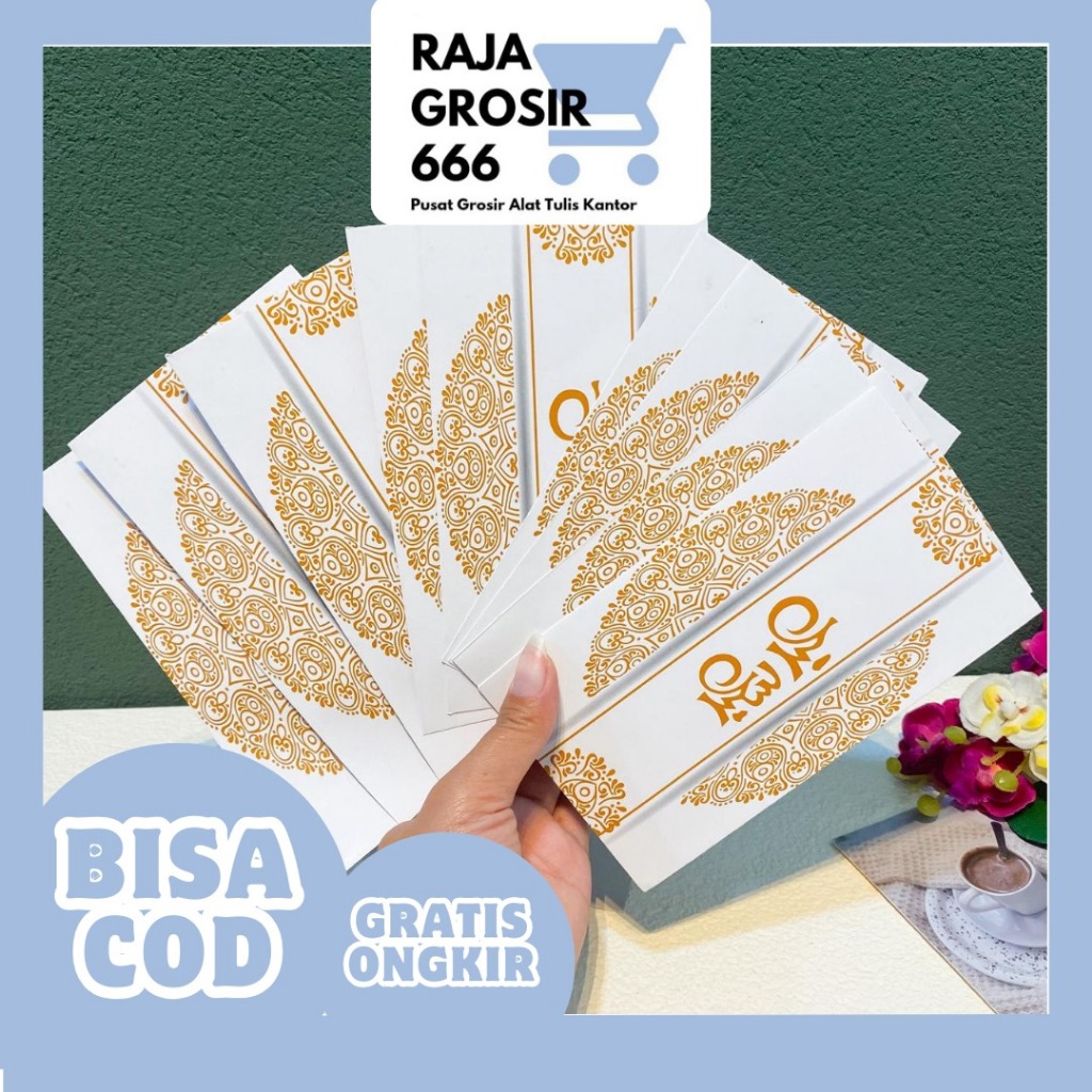

THR Eid Mubarak AMPLOP LEBARAN MEWAH 1 SET 10 PCS Angpao ukuran (9 cm x 16 cm ) idul fitri hari raya MN-1161