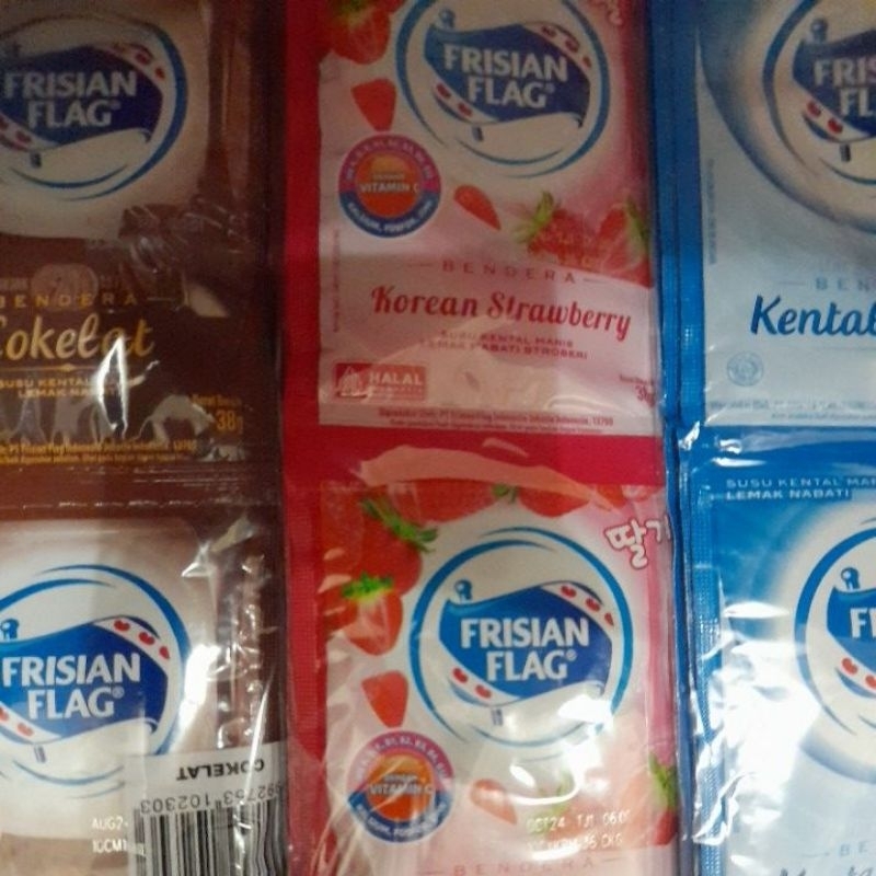 

Susu Bendera sachet putih dan coklat ( harga perpak isi 6 sachet)