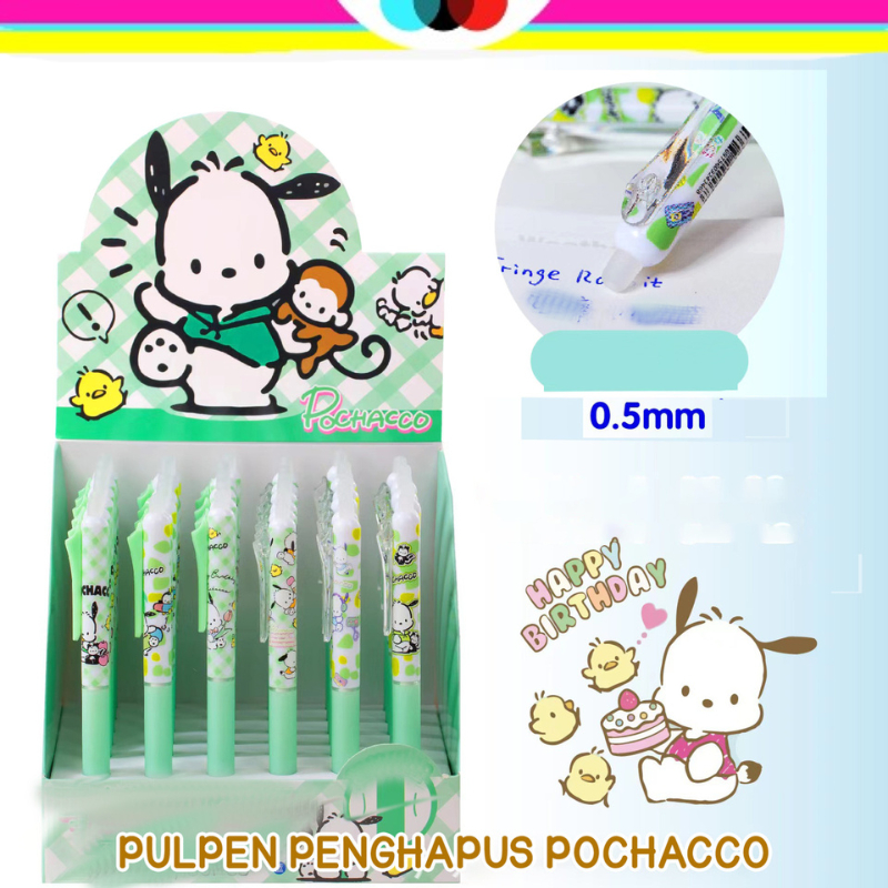 

PULPEN PENGHAPUS POCHACCO TINTA BIRU 0.5MM | PEN TINTA BIRU | PEN PENGHAPUS | HELLOKITTY | POCACCO | CINAMORROL | KUROMO | MELODY | KUROMI ALAT TULIS SEKOLAH PENA PENGHAPUS DB