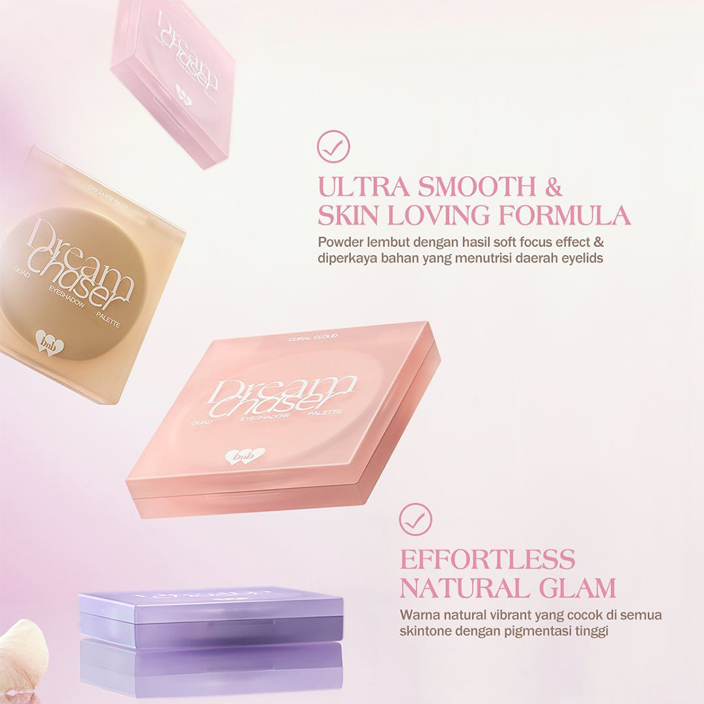 BELIA Barenbliss BNB Dream Chaser Quad Eyeshadow Palette Honey Lake Coral Cloud Dreamer Dust Sugary