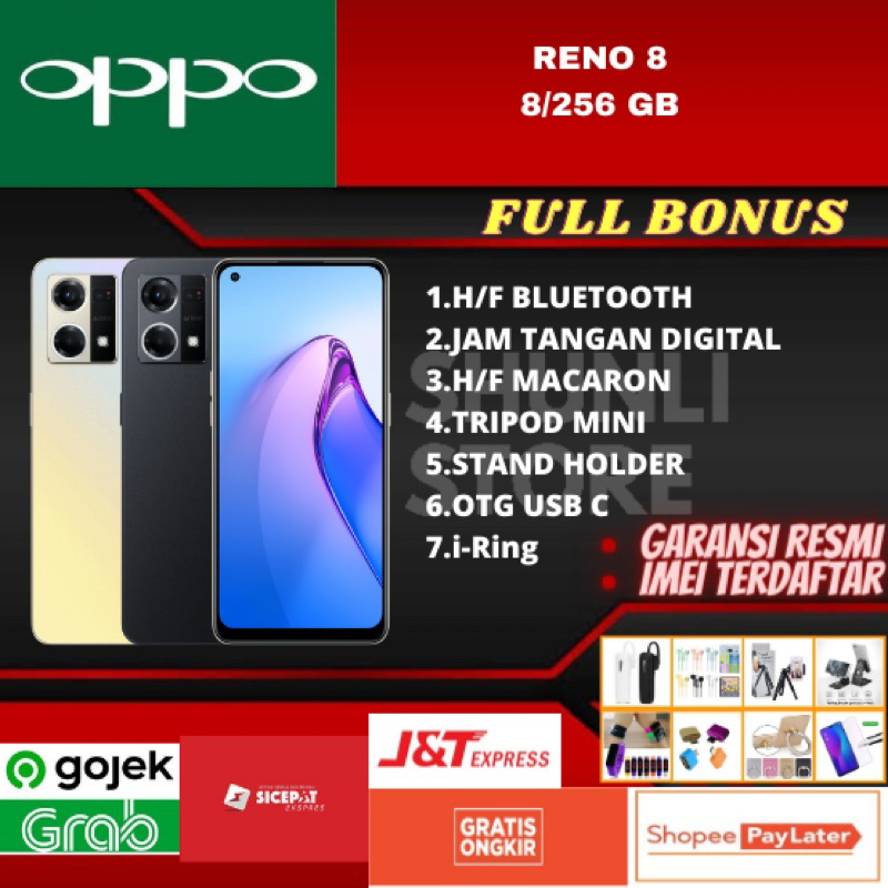 OPPO RENO 8 4G 8/256GB NEW GARANSI RESMI