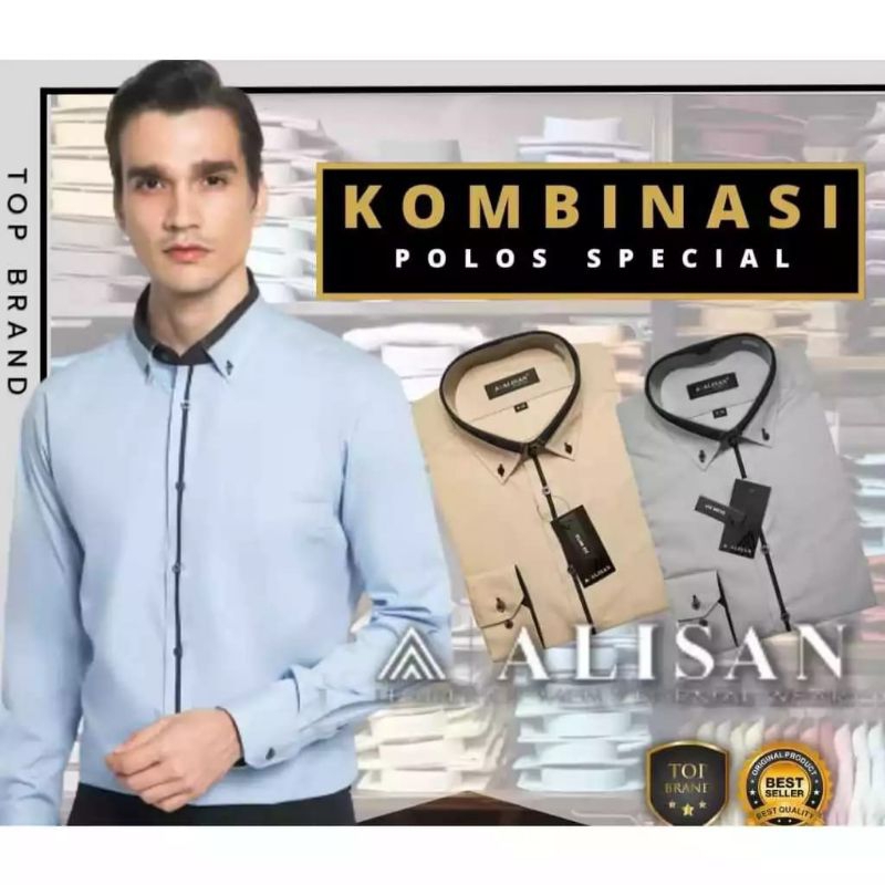 kemeja alisan slim fit/kemeja alisan biru muda/kemeja alisan slim fit list