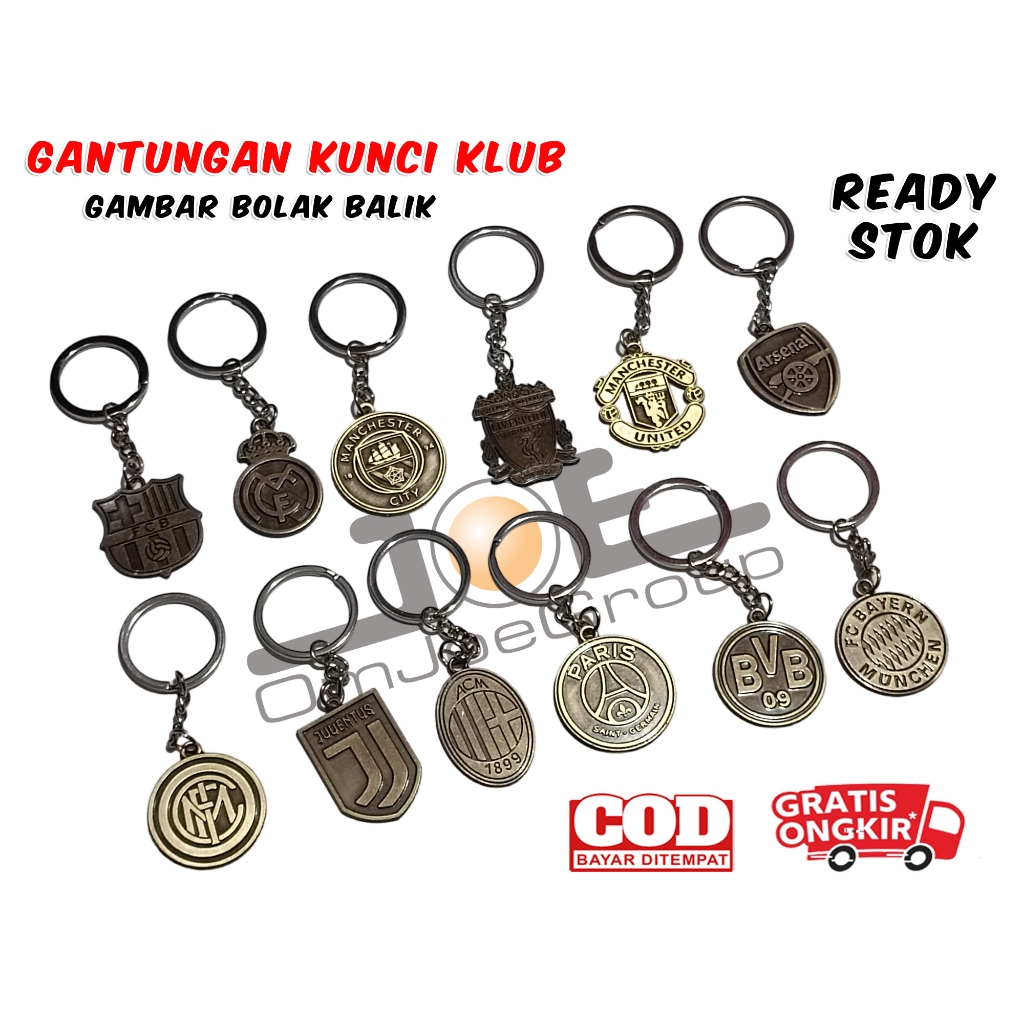 Gantungan kunci klub sepak bola aksesories aksesoris souvenir eropa piala dunia world cup keychain k