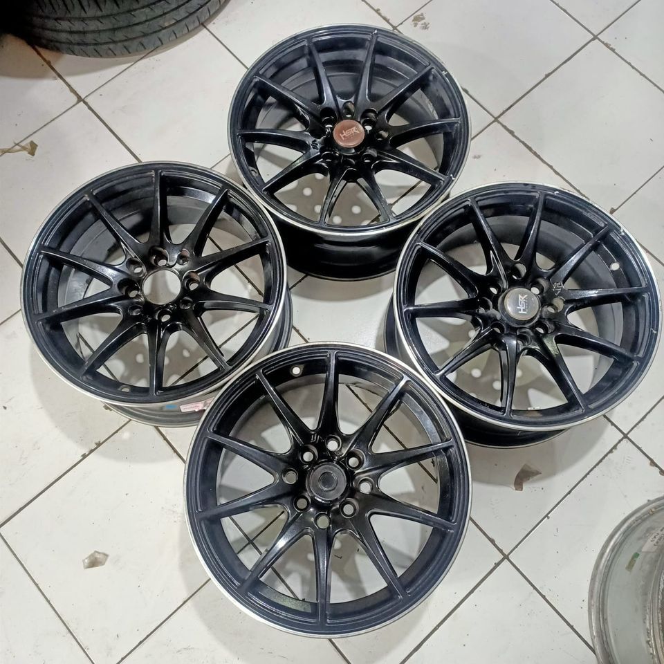 velg mobil bekas POIN HSR r15 buat calya brio vios jazz yaris plus ban